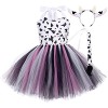 OBEEII Déguisement Danimaux Enfant Robe de Léopard/Girafe/Zèbre/Tigre/Vaches Tutu Princesse Cosplay Carnaval Halloween Fêtes