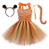 OBEEII Déguisement Danimaux Enfant Robe de Léopard/Girafe/Zèbre/Tigre/Vaches Tutu Princesse Cosplay Carnaval Halloween Fêtes