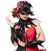 NET TOYS Elégant kit de Corbeau avec Vraies Plumes - Noir - Accessoire exceptionnels pour Femme avec Masque pour Les Yeux, Ch