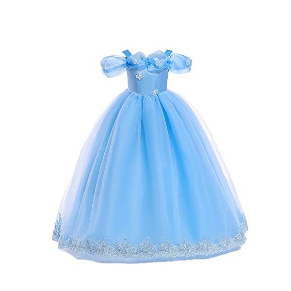 IBAKOM Enfant Fille Déguisement Blanche-Neige Cendrillon Sophia Reine des Neiges Costume Princesse Halloween Carnaval Noël An