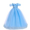 IBAKOM Enfant Fille Déguisement Blanche-Neige Cendrillon Sophia Reine des Neiges Costume Princesse Halloween Carnaval Noël An