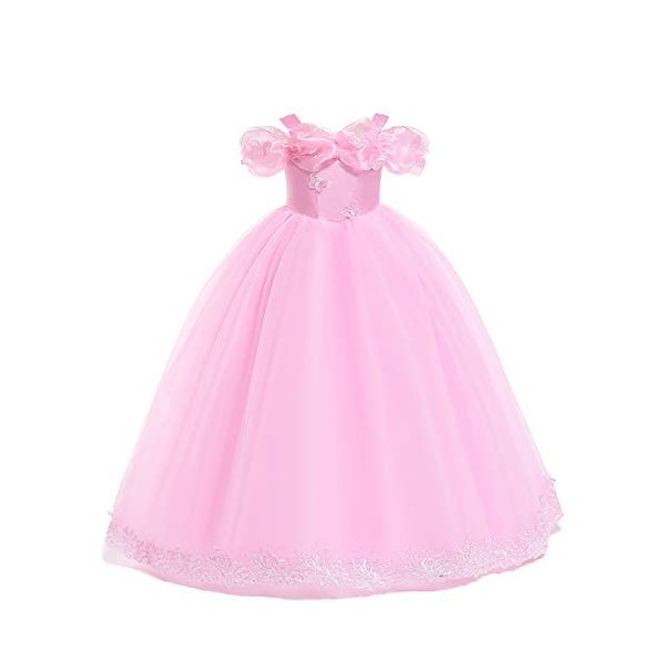 IBAKOM Enfant Fille Déguisement Blanche-Neige Cendrillon Sophia Reine des Neiges Costume Princesse Halloween Carnaval Noël An