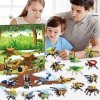 GUANYAN Calendrier de lAvent insecte 2023 pour enfants et adultes, 24 jouets de Noël modulaires animaux calendrier de Noël, 