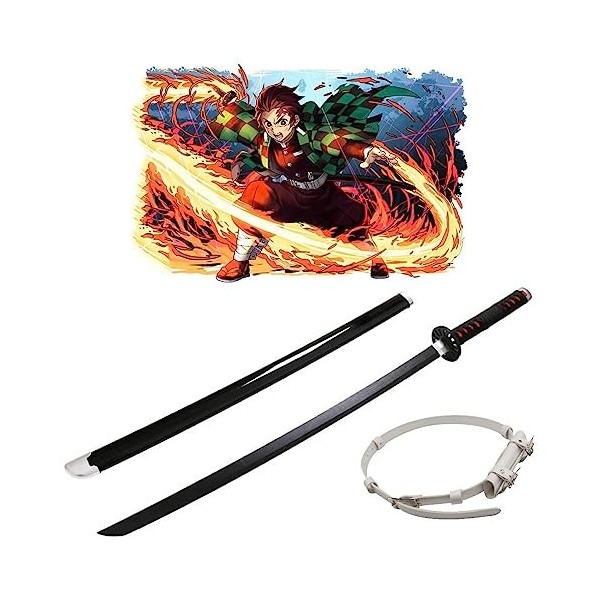 Épée De Samouraï Kamado Tanjiro De Demon Slayer Katana Avec Fourreau, Sabre Darmes Ninja Pour Enfants, Épée DAnime Accessoi