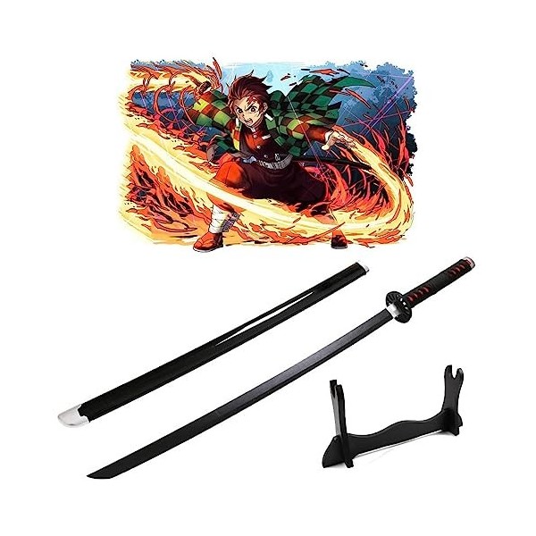 Épée De Samouraï Kamado Tanjiro De Demon Slayer Katana Avec Fourreau, Sabre Darmes Ninja Pour Enfants, Épée DAnime Accessoi