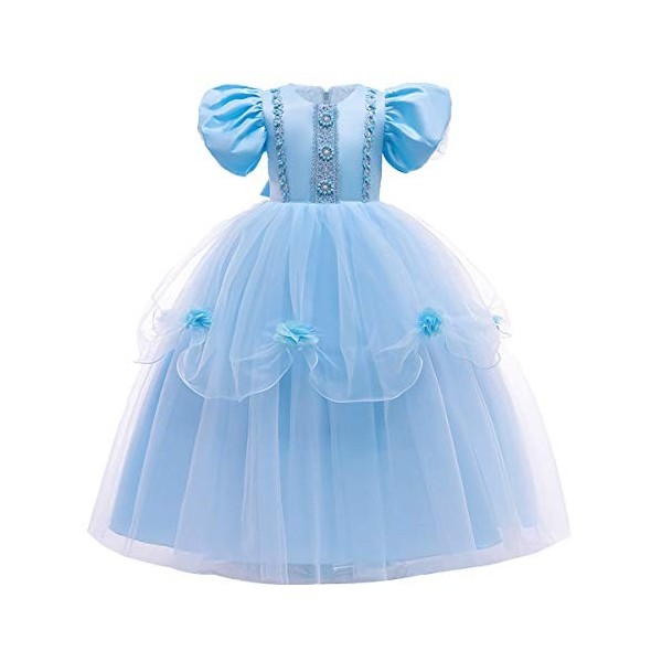 MYRISAM Robe de Cendrillon Papillon Déguisements Filles Princesse Cinderella Costume de Carnaval Halloween Cosplay Noël Robe 