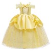 FMYFWY Costume de Carnaval Filles Princesse Robe de Belle Déguisements de la Beauté et la Bête Halloween Noël Robe de Anniver