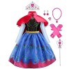 IBAKOM Costume Princesse Elsa Déguisement Fille Reine des Neiges Carnaval Cosplay Halloween Noël Cérémonie Anniversaire Festi