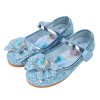 Eleasica Fille Talons Plats Chaussures de Princesse Reine des Neiges Elsa Anna Paillettes Déguisement Violet Argenté Bleu Ros