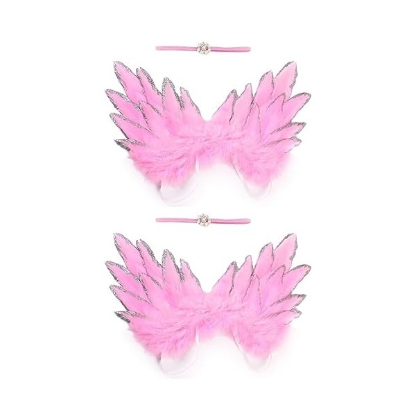 Toyvian Accessoire Photo Plume 3 Pièces Ailes DAnge Ailes Photo Prop Ailes Pour Nourrissons Photp Accessoires De Costume Béb