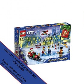 Lego City Adventskalender 60303 City Calendrier de lAvent 2021 – Calendrier de lAvent Lego pour garçons et filles – Mini bo