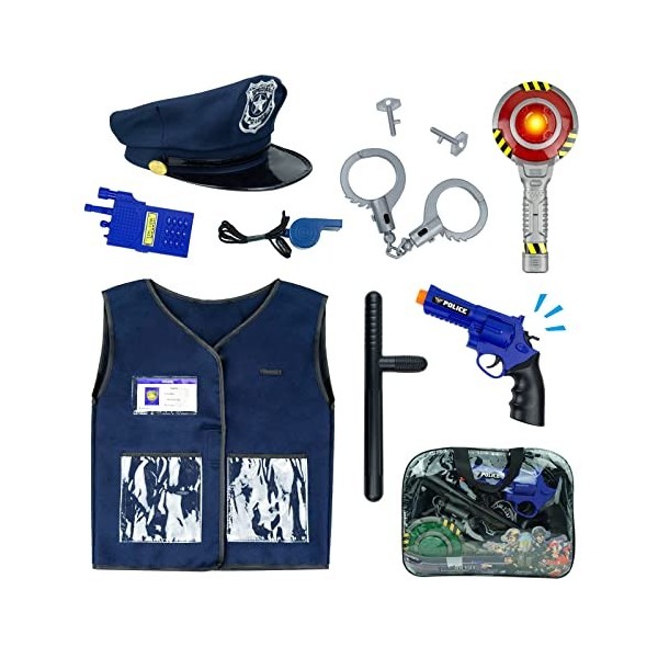 Costume De Police Pour Femme - Déguisement Complet Avec Accessoires Pour Soirées à Thème Et Halloween