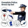 RedCrab Police Deguisement Enfant Costume Policier avec Accessoires Police Chapeau Police Gilet Police Menottes Police Costum