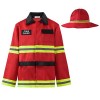 ReliBeauty Pompier Déguisement Enfant avec Accessoires de Pompier de Costume de Pompier pour Garçons et Filles 3-4ans, 100