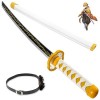 Asenmao Épée Tueur De Démons - Épée Samouraï en Bambou Agatsuma Zenitsu, Katana Jouets pour Enfants, Épée Danime Cosplay, Ar