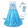 Beunique Robe Filles Reine des Neiges Costume et Accessoires Princesse Elsa Cosplay Robe de Soirée Carnaval Déguisements - Bl