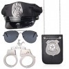 Haichen Police Costume Accessoire Set Policier Chapeau Menottes Lunettes De Soleil Policier Badge Détective Flic Swat Jeu de 