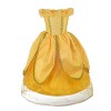 Lito Angels Deguisement Robe Princesse Belle Enfant Fille, Costume la Belle et la Bête, Taille 8-9 ans, Jaune, A