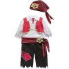 AGQT Costume de Pirate Enfants Garçons avec Ensemble dAccessoires de Pirate Costume de Carnaval dHalloween 4-5 Ans