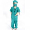 Cosplay Costume de Docteur Enfant avec Blouse Blanche Stéthoscope Déguisement Accessoires pour enfant de 3-12 ans