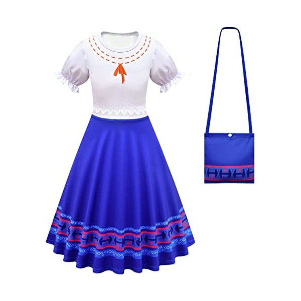 LCXYYY Luisa Déguisement Costume Fille Cosplay Sœurs Magiques Luisa Robe de Ballerine Princesse avec Accessoires Sac Set pour