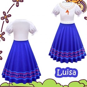 LCXYYY Luisa Déguisement Costume Fille Cosplay Sœurs Magiques Luisa Robe de Ballerine Princesse avec Accessoires Sac Set pour