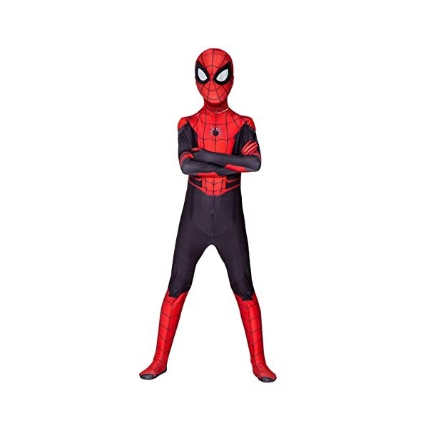 Costume Spiderman noir pour garçons de 7 à 8 ans - Costume Cosplay pour enfants et adultes - Costume pour Halloween et carnav