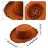 Rcanedny Lot de 4 chapeaux de cowboy en feutre pour enfants - Chapeau fantaisie pour costume dHalloween - Accessoires de dég