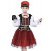 IKALI Costume de pirate pour filles, tenue de luxe pour le flibustier boucanier ensemble de 4 pièces tenue de costume pour 