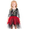 IKALI Costume de pirate pour filles, tenue de luxe pour le flibustier boucanier ensemble de 4 pièces tenue de costume pour 