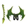 LOVIVER Costume de dragon pour enfants Accessoires de cosplay Jeu imaginatif Ensemble dailes de queue de dinosaure Halloween