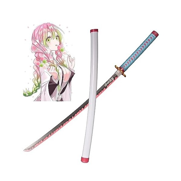 RYPDKM Demon Slayer Épée Kanroji Mitsuri, Japonais Anime Bois Katana, Cosplay Accessoire Lame De Bambou, Anime Amateur Darme