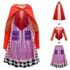 Odizli Costume dHalloween pour enfant - Costume de sorcière pour fille Hocus Pocus Sanderson Sisters - Robe de princesse - C