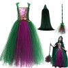 GIMOCOOL Déguisement de sorcière pour Enfants, Costume Déguisement de Sorcière Fille, Accessoires de fête de Cosplay de sorci