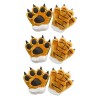 Toyvian 3 Pcs Animaux Gant Cheveux Créatif Mitaine Tigre Moelleux Bande Enfants Paume Dames Accessoires En Peluche Dessin Ani