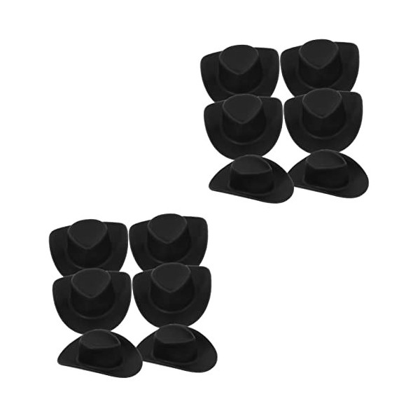 TOYANDONA 150 Pcs Maison De Poupée Chapeau De Cowboy Mini Chapeau De Cowboy Mini Accessoires Mini Poupées Mini Chapeaux De Fê