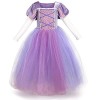 OBEEII Deguisement Robe Costume da Princesse Raiponce Enfant Fille, Anniversaire Noël Fete Halloween Carnaval Violet B+Access