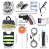 LUFEIS Déguisement Policier Enfant, 14 pcs Policier Costume Accessoires, Costume Policier Enfant, Police Deguisement Enfant, 