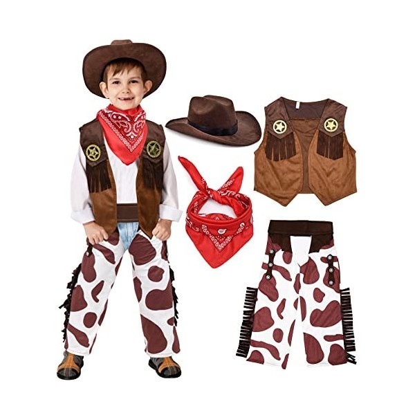 Tacobear Déguisement Cowboy Enfant Costume Cowboy Enfant avec Chape