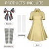 Amycute Déguisement M3gan Robe Fille Costume Megan M3GAN Robots Uniforme Scolaire Fête Cosplay Accessoire Deguisement Film Ho