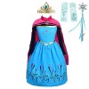 Lito Angels Deguisement Costume Reine des Neiges Robe de Couronnement Princesse Elsa avec Cape et Accessories Enfant Filles, 