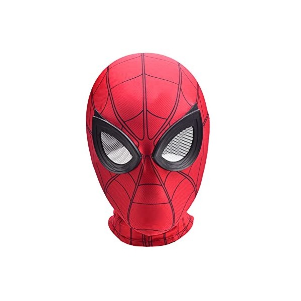 Cosplay Garçon Couvre-chef Vêtement Spiderman Avenger Super-héros Capuche Déguisement Lycra Visage Complet Halloween Casque A