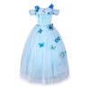 JerrisApparel Robe De Cendrillon Robe De Princesse Costume 100, Blanc avec Accessoires 