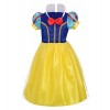 Lito Angels Deguisement Robe Princesse Blanche Neige Enfant Fille, Costume dhalloween Anniversaire Fete Carnaval, Taille 7-8
