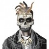 MIMIKRY Voodoo Masque tête de mort avec os et plumes