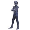 Costume de super-héros Spiderman noir pour enfant 5-6 ans en élasthanne et lycra Costume de carnaval Accessoire cadeau Couleu