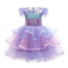 IWEMEK Filles Petite Sirène Ariel Costume Conte De Poisson Princesse Robe de fête Enfants Contes de Fées Cosplay Halloween Ca