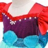 Deguisement Robe Princesse Ariel Costume de Sirène pour Enfant Fille, Robe Ariel la petite sirene avec Accessoires, Enfants C