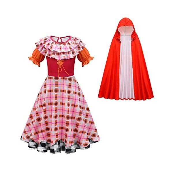 OBEEII Filles Winifred Sarah Sanderson Cosplay Costume Deguisement de Halloween Sanderson Sisters Deguisement Costume avec Ma