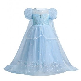 Odizli Anna et Elsa Robe pour enfant fille Reine des neiges Princesse Costume Halloween Noël Carnaval Anniversaire Fête Cospl